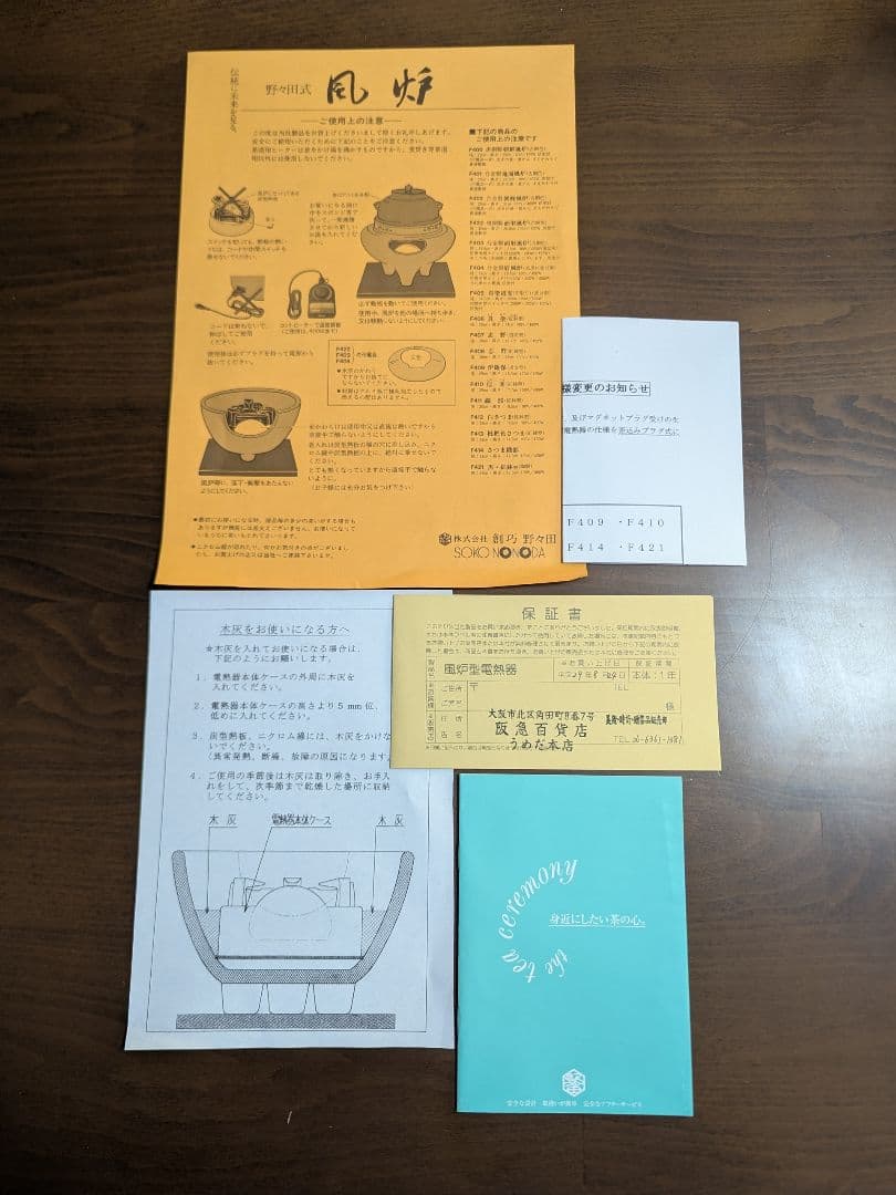 野々田式　風炉型電熱器　黒紅鉢F421　B型