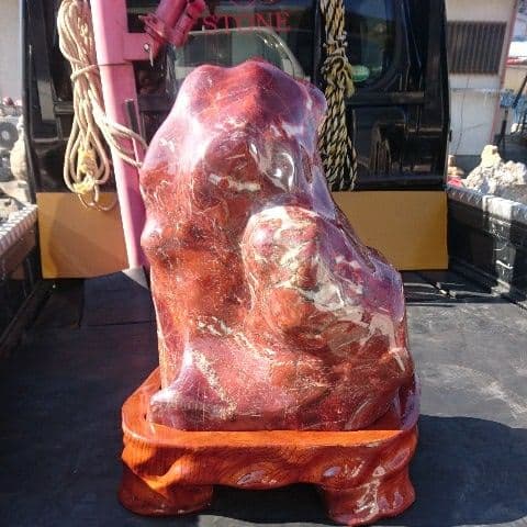 特大紅加茂石 庭石 鑑賞石 原石 置物 オブジェ インテリア 原石