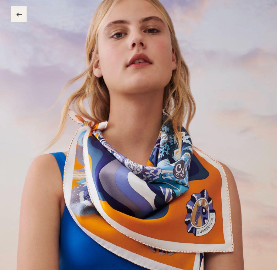 エルメススカーフ　カレ 70 《シュヴァル•マスコット》