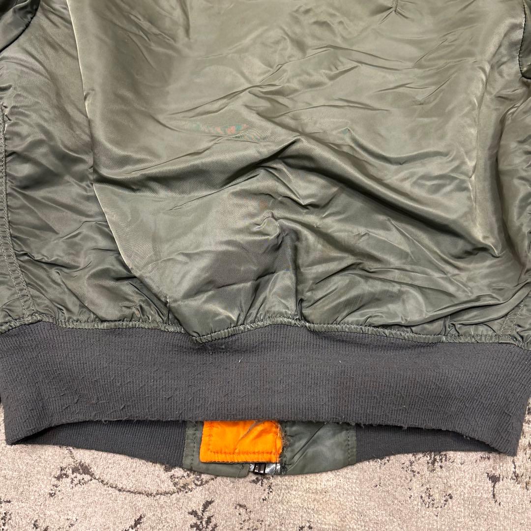 ALPHA 90s USA 黒タグ　MA-1 ミリタリージャケットL