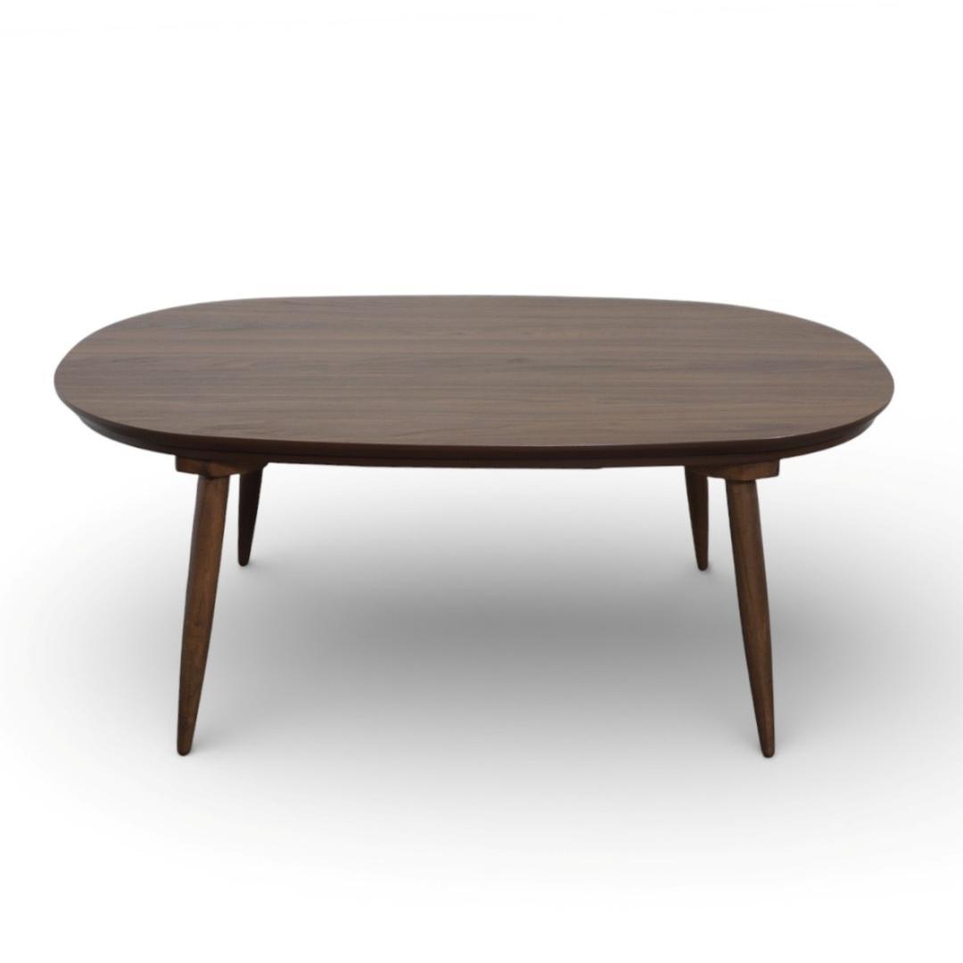 【新品・訳あり】北欧風 楕円形こたつ 100cm×60cm ブラウン 省エネ