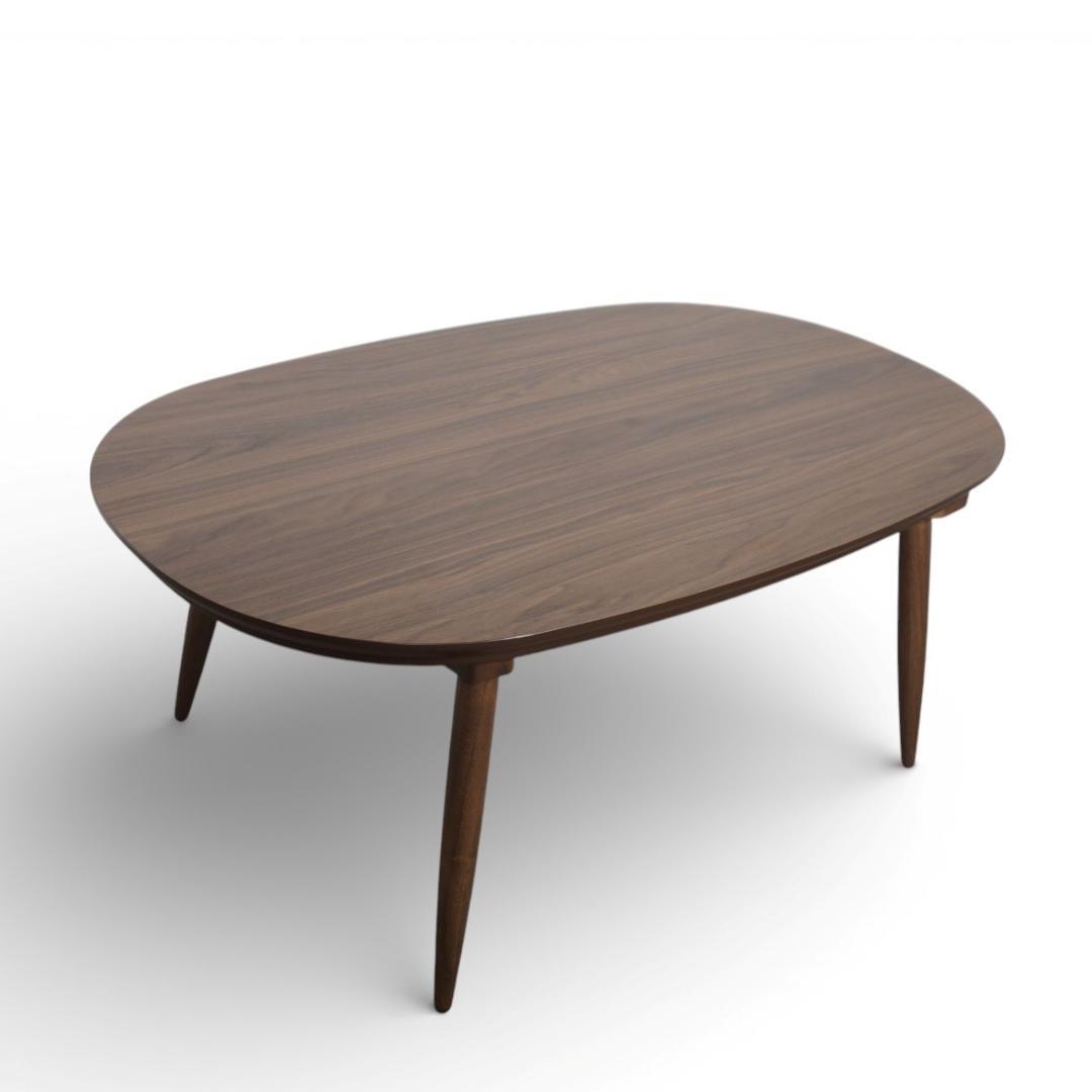 【新品・訳あり】北欧風 楕円形こたつ 100cm×60cm ブラウン 省エネ