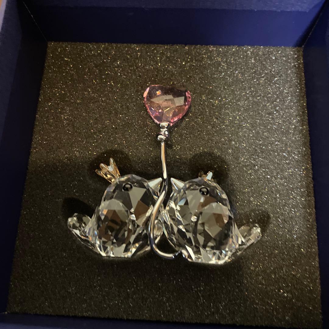 スワロフスキー　ラブバード置物