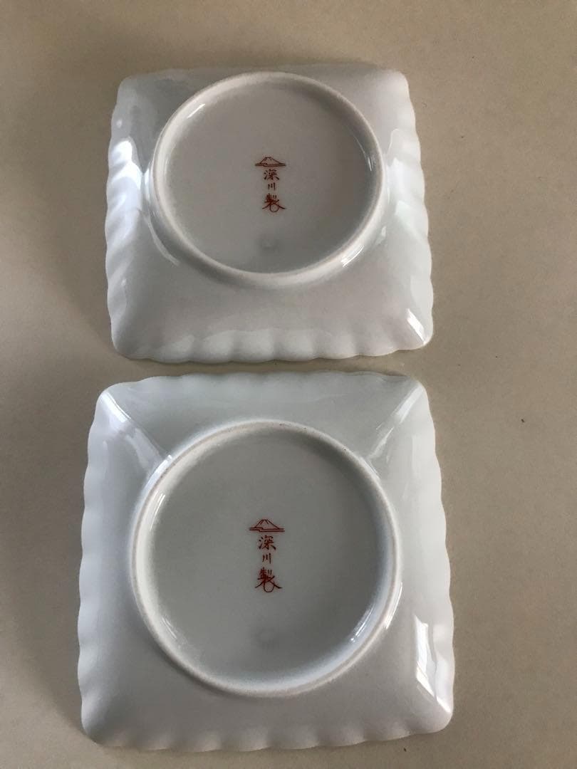 【新品】【深川製磁】ブルーチャイナ ゴブレットマグカップ＆小皿ペア