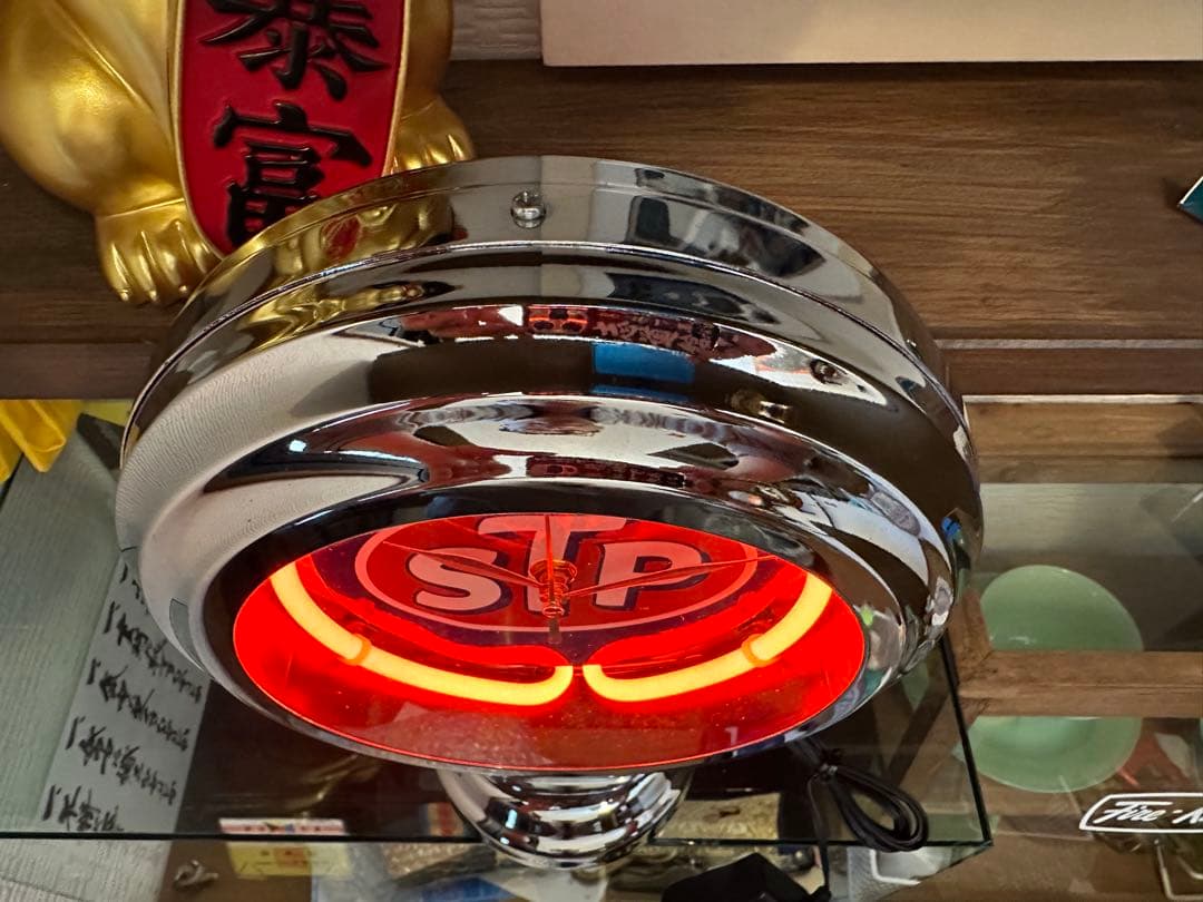 専用‼️ネオンクロック‼️STP‼️ガスランプ‼️アメリカン雑貨‼️ネオン菅置時計‼️