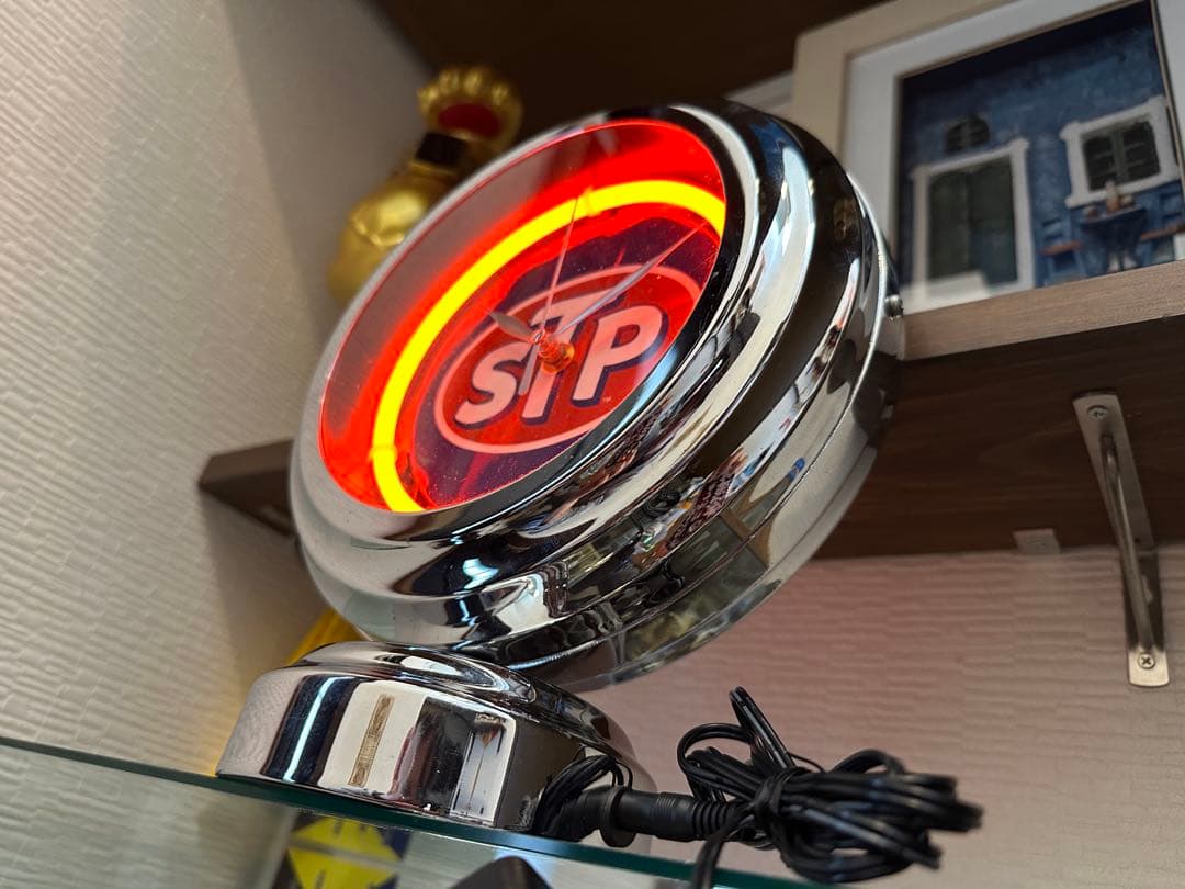 専用‼️ネオンクロック‼️STP‼️ガスランプ‼️アメリカン雑貨‼️ネオン菅置時計‼️