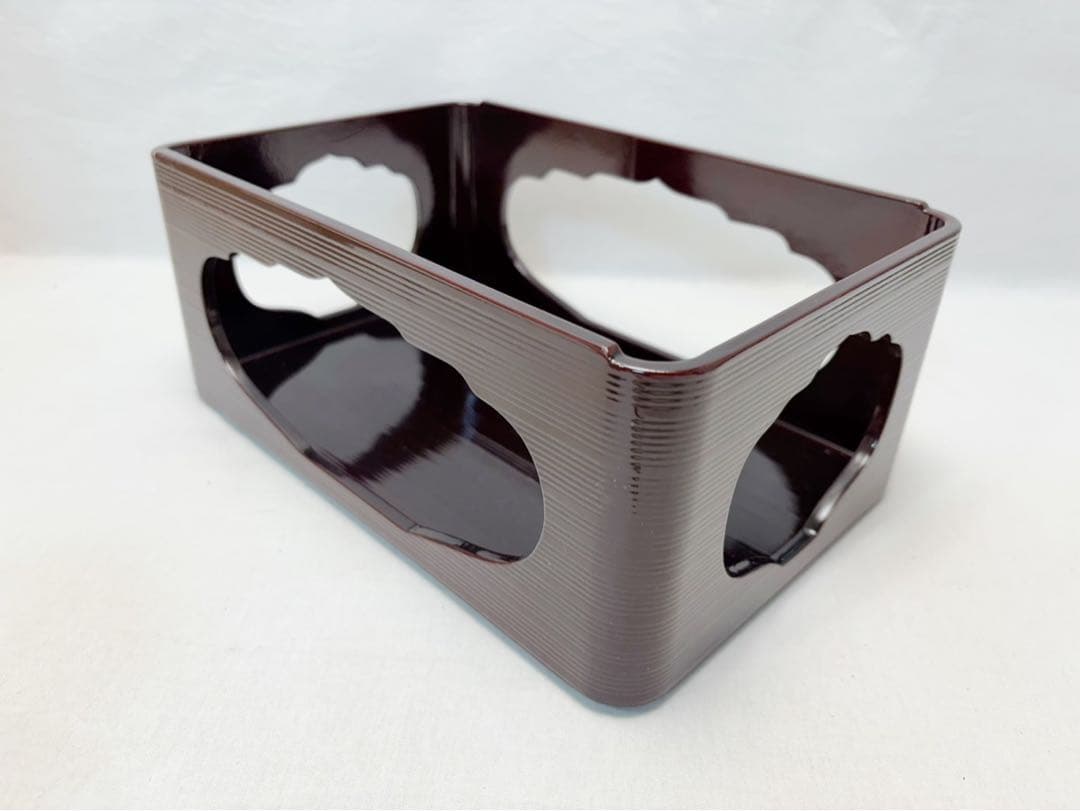 ほぼ未使用 茶道具溜塗 香狭間透煙草盆 玄々斎好写 雪月花火入 灰吹 キセル紙箱