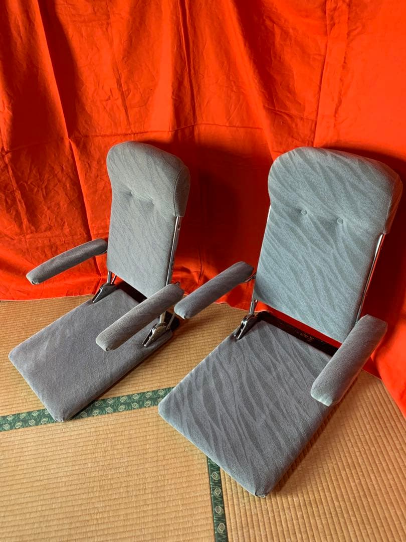 リクライニング（3段階）座椅子 両肘付き×2個セット