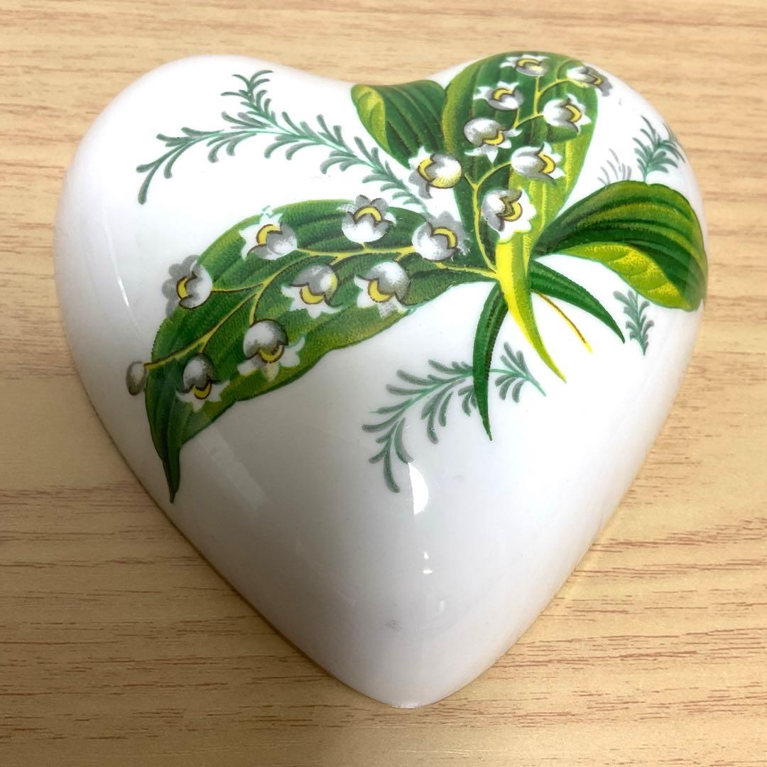 イギリス　ハマースレイ　すずらん　ハート　トリンケットボックス　大　小物入れ