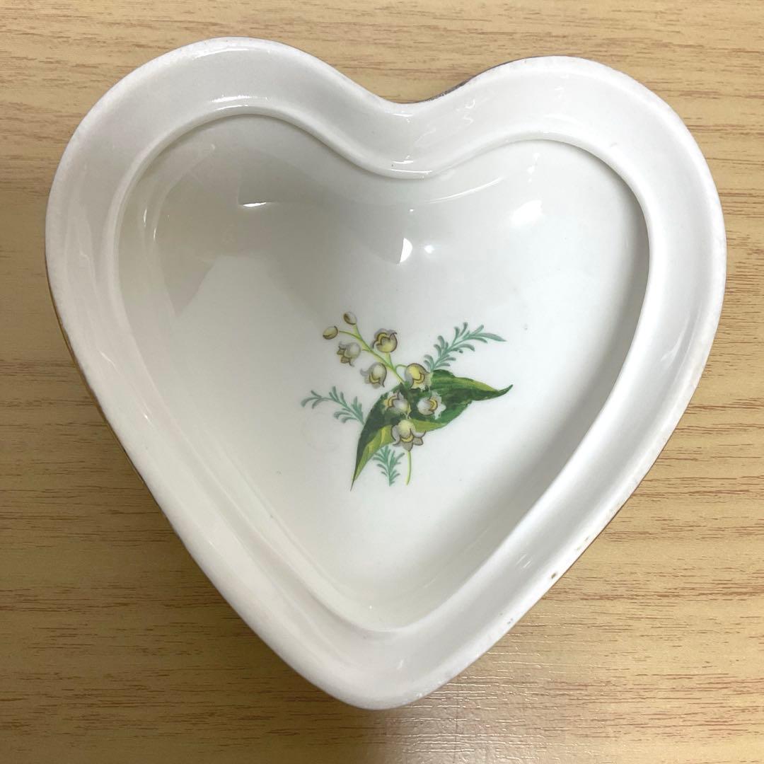 イギリス　ハマースレイ　すずらん　ハート　トリンケットボックス　大　小物入れ