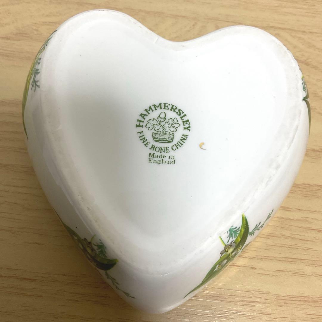 イギリス　ハマースレイ　すずらん　ハート　トリンケットボックス　大　小物入れ