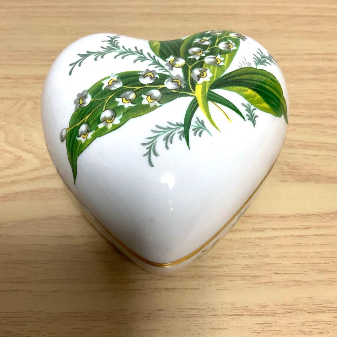 イギリス　ハマースレイ　すずらん　ハート　トリンケットボックス　大　小物入れ