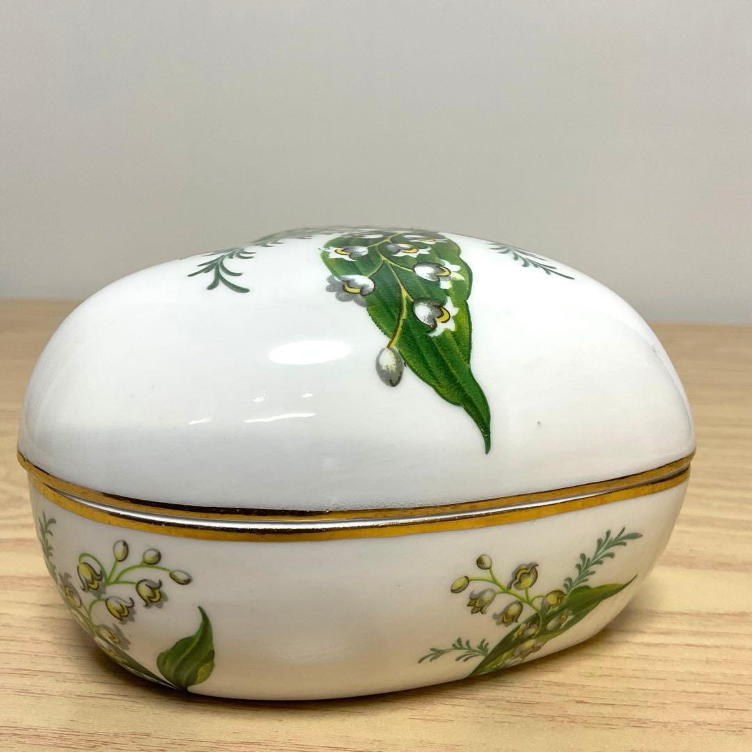 イギリス　ハマースレイ　すずらん　ハート　トリンケットボックス　大　小物入れ