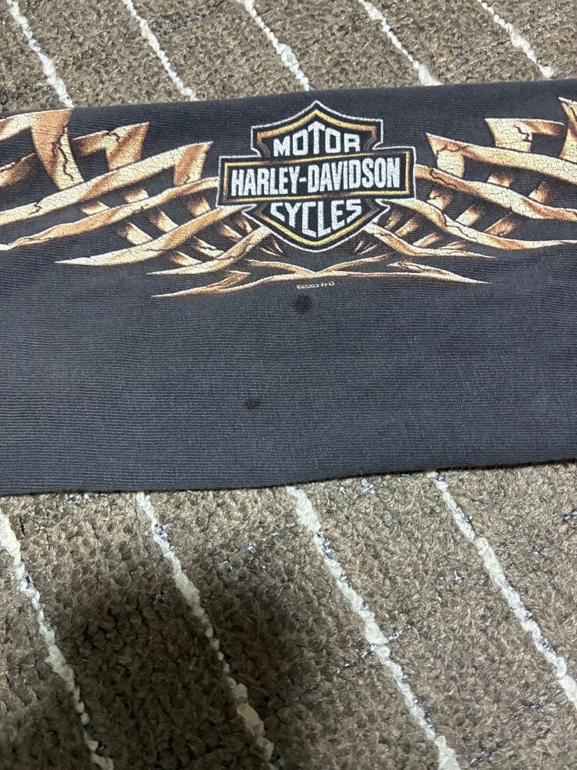 フェード◎ harley davidson ドクロ スカル ロンT アメリカ製