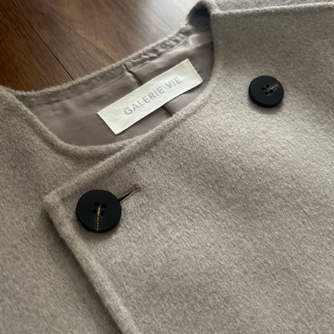 定価94600円【GALERIE VIE 】ウールコート　グレー　ロングコート