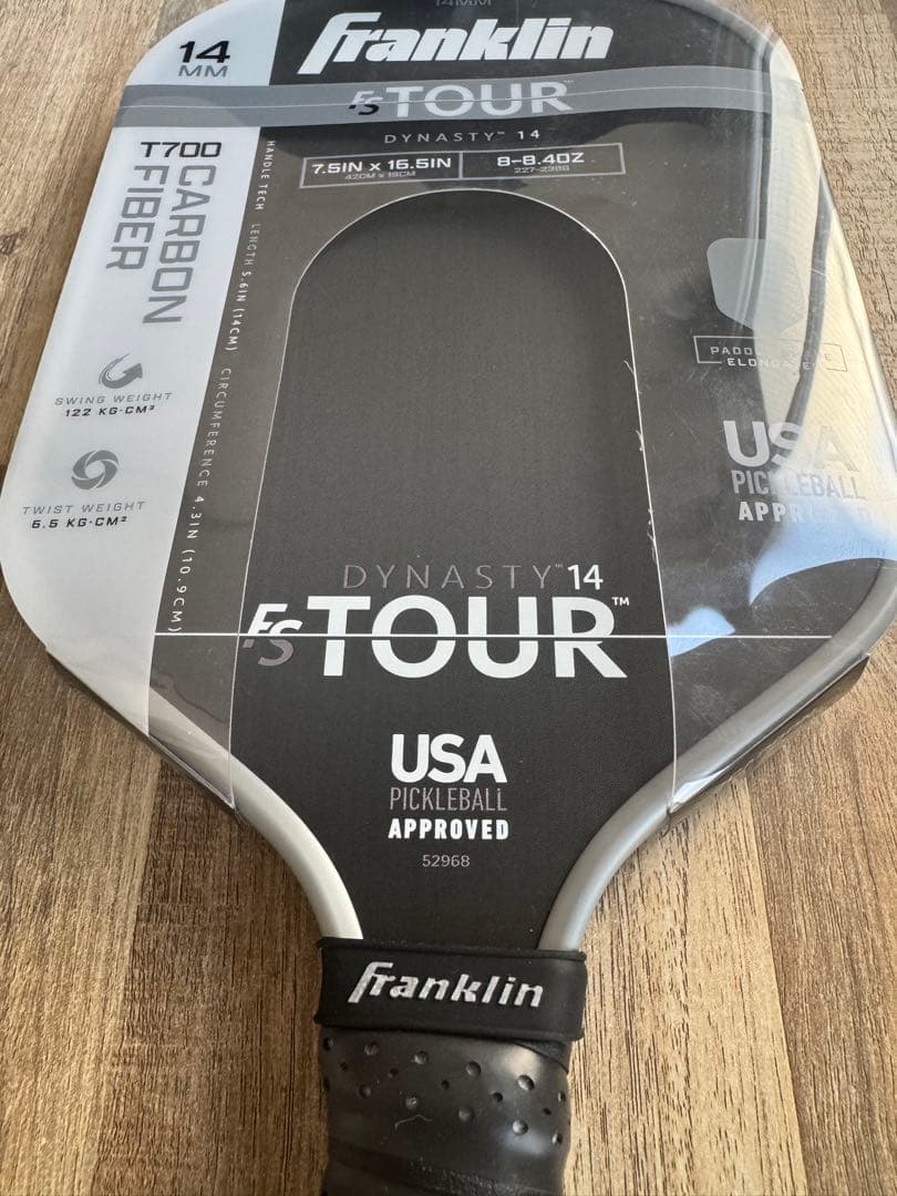 Franklin Dynasty 14mm ピックルボールラケット　グレー
