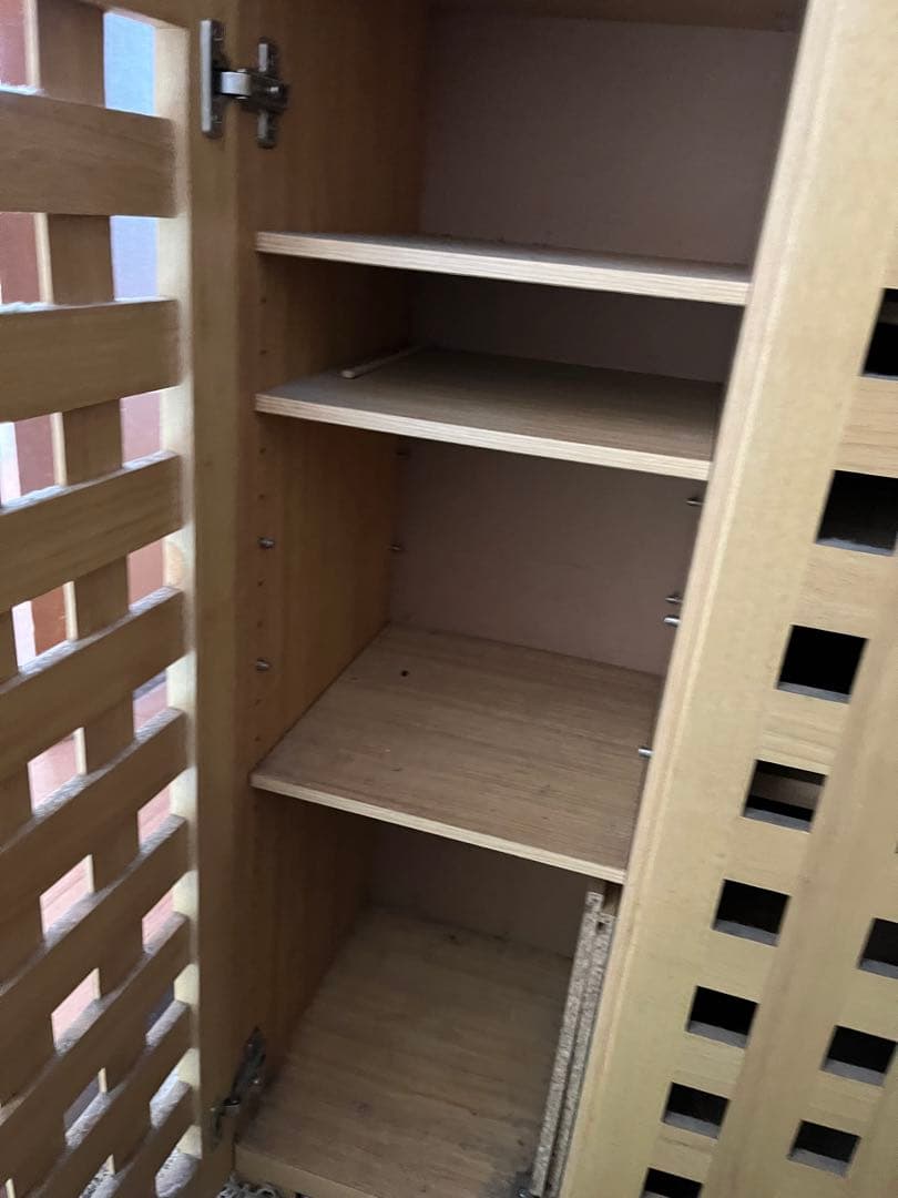 ナチュラルウッド系 脚付きシューズボックス　ラック　下駄箱