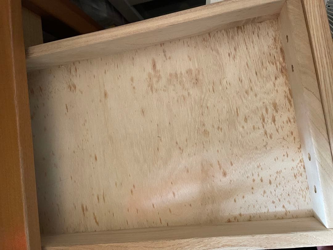 【廃盤】無印良品MUJI 学習机　セット キャビネット　キャスター付き　タモ材