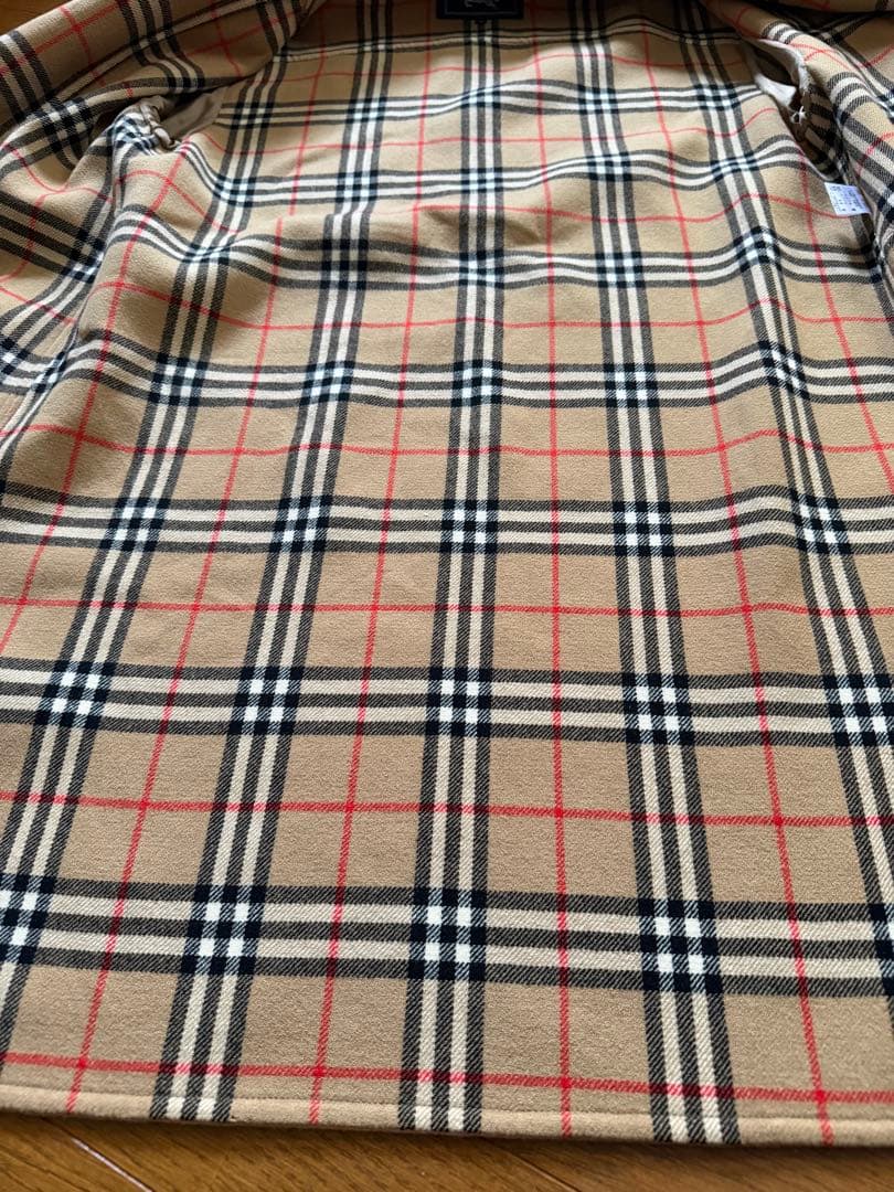 バーバリーズ ロングダッフルコート カシミヤ ダブルフェイス ノバチェック 38
