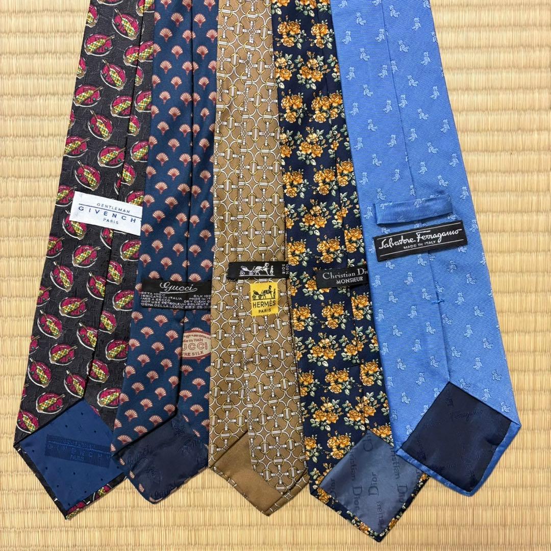 ハイブランドネクタイ 50本セット 全てシルク バーバリー エルメス まとめ売り