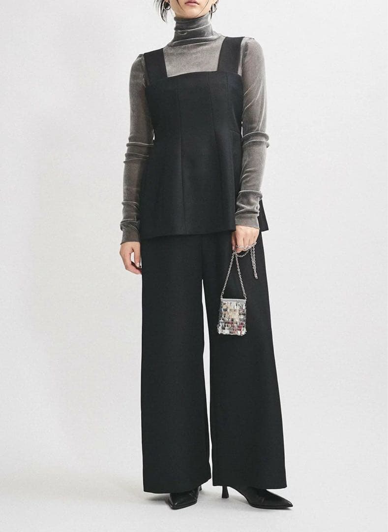 ブラックオールインワン　38サイズ