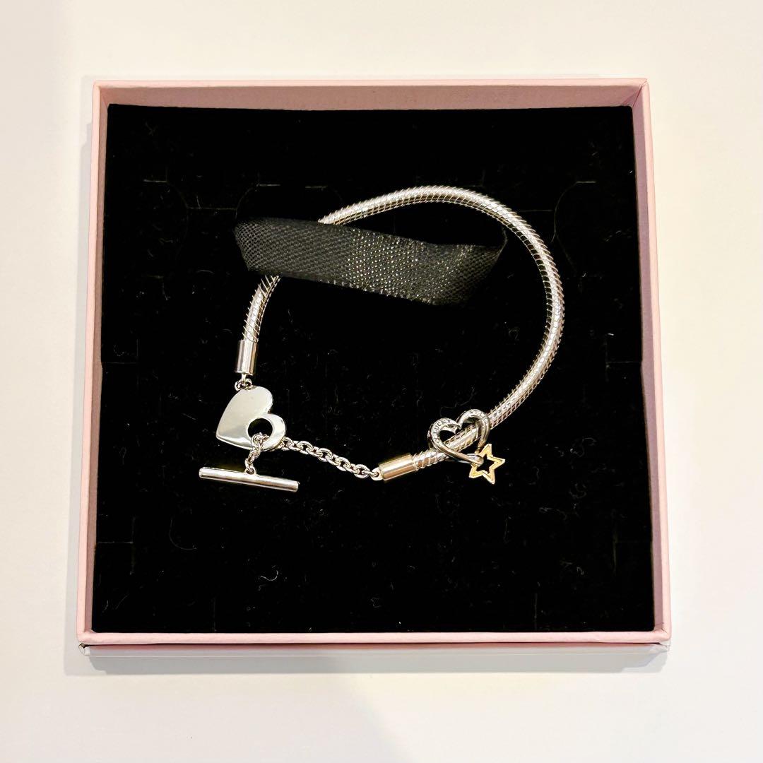 Pandora ブレスレット Lucky Star & Heart チャーム