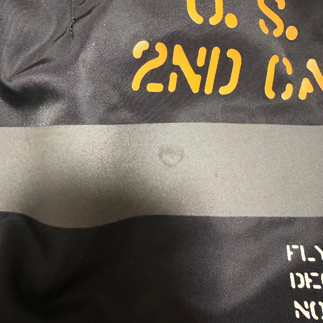 アヴィレックス　MA-1 フライトジャケット　リバーシブル　プリント　ブラックM