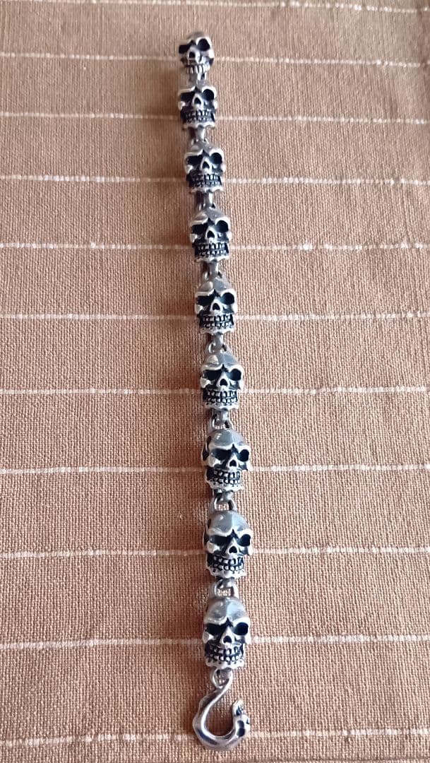 スカル シルバーブレスレット 骸骨 ドクロ