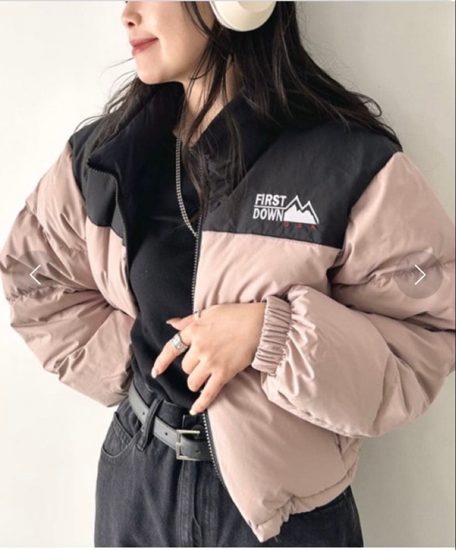 清野奈々着用！FIRST DOWNショートバブルダウンジャケット　マイクロフト