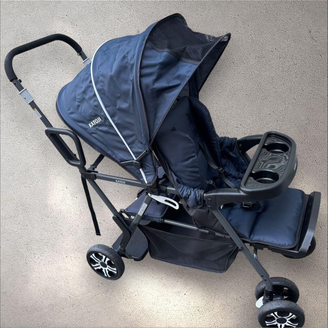 KATOJI カトージ　2人でゴー　2人乗りベビーカー　紺