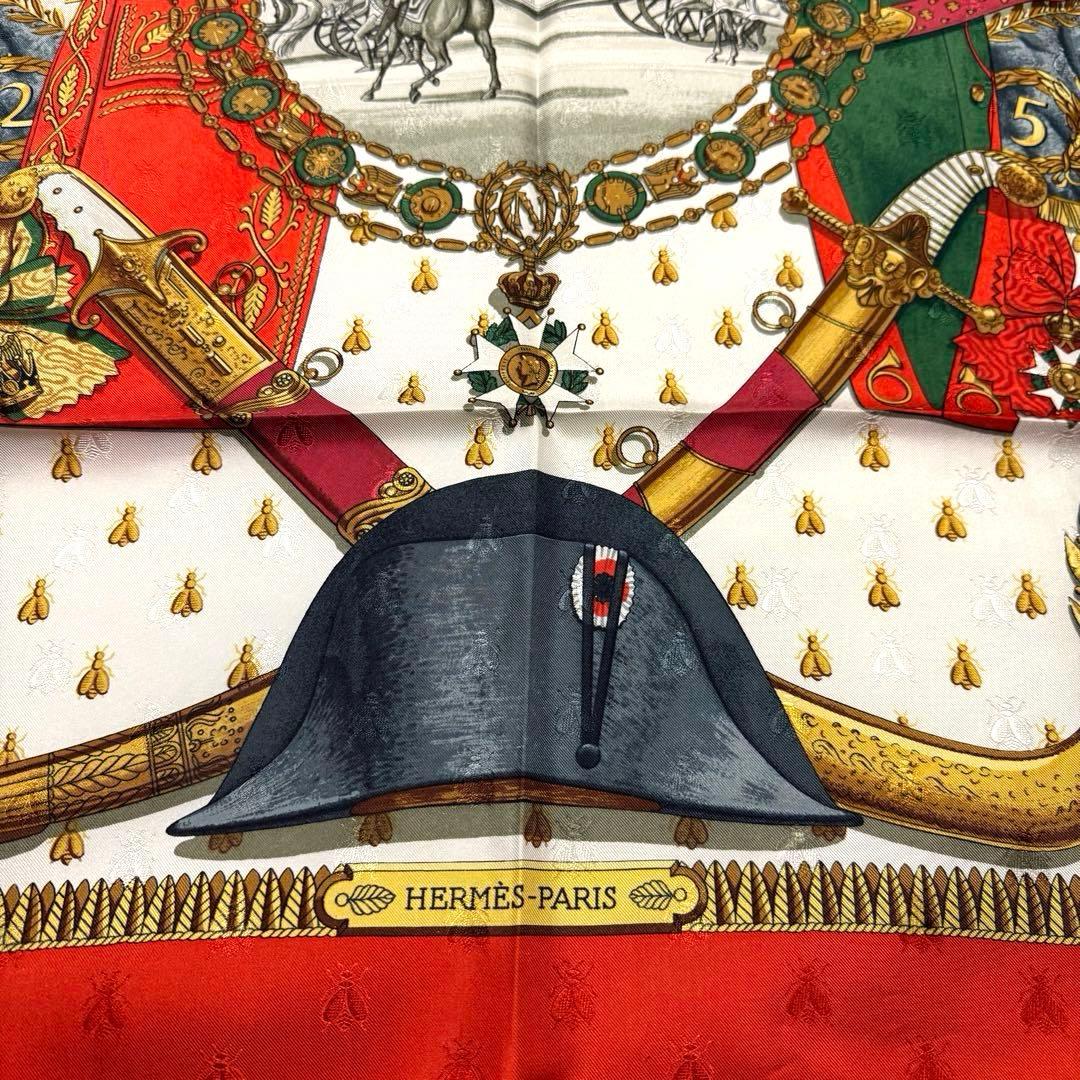 HERMES スカーフ NAPOLEON 2026年トレンドカラー　オレンジ