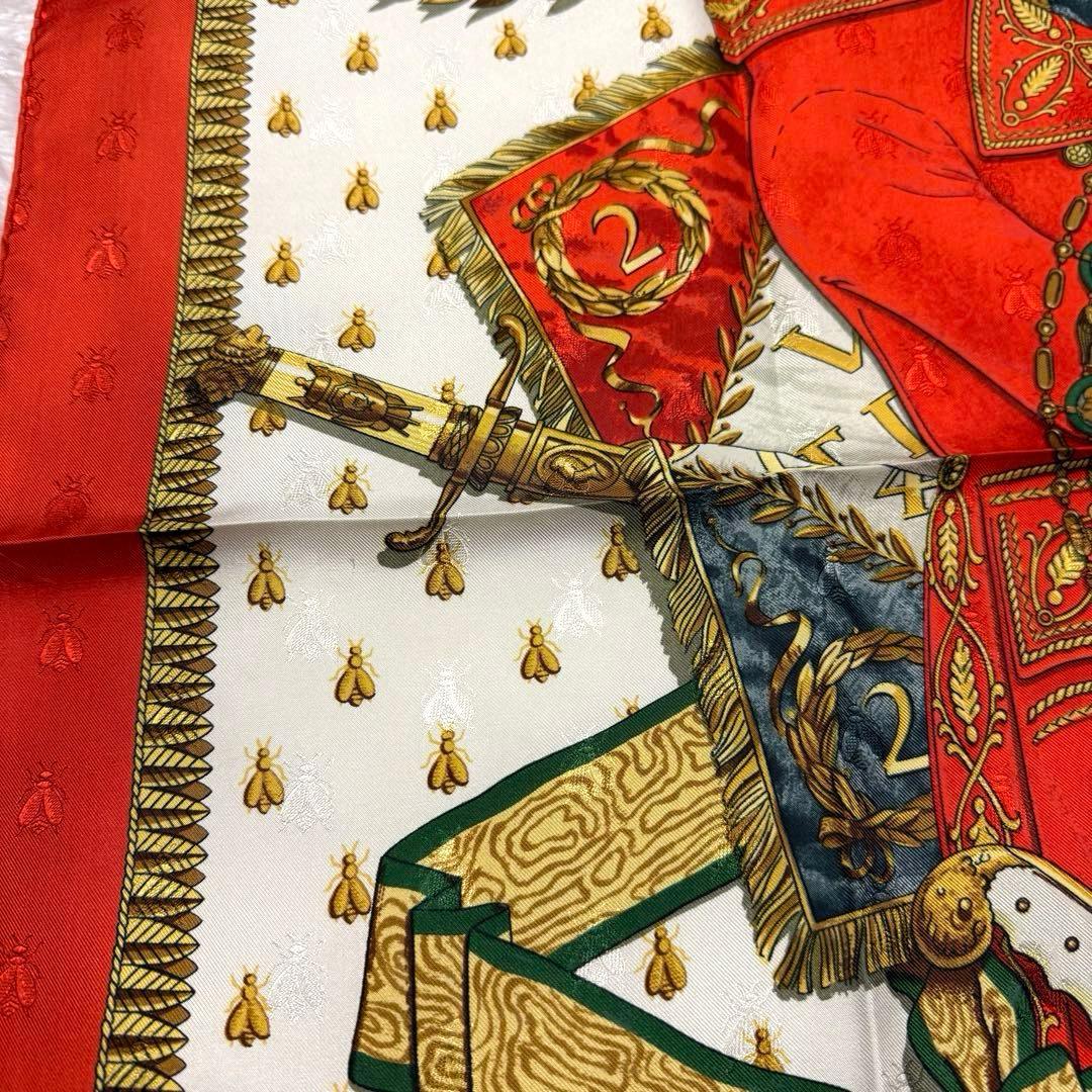 HERMES スカーフ NAPOLEON 2026年トレンドカラー　オレンジ
