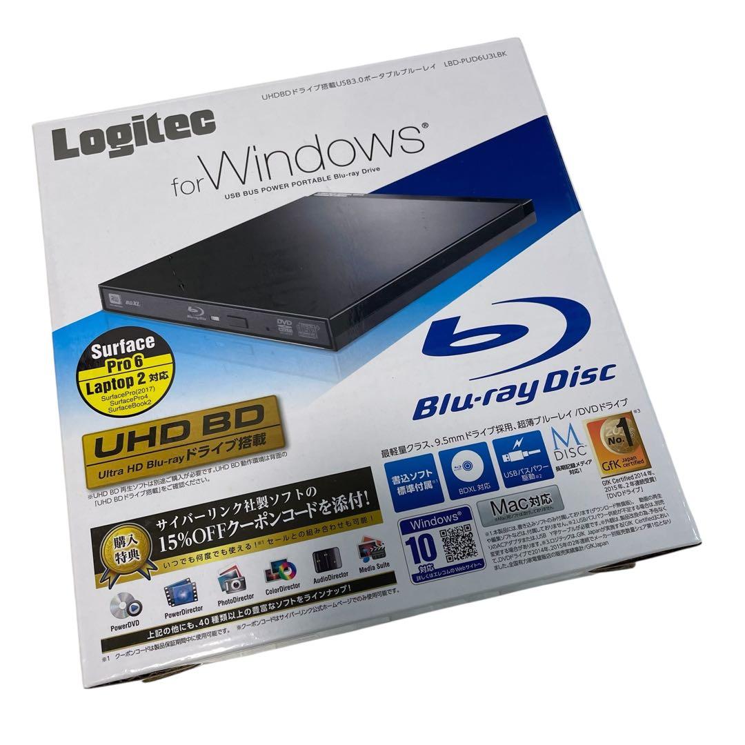 【美品】Logitec BDドライブ LBD-PUD6U3LBK ロジテック