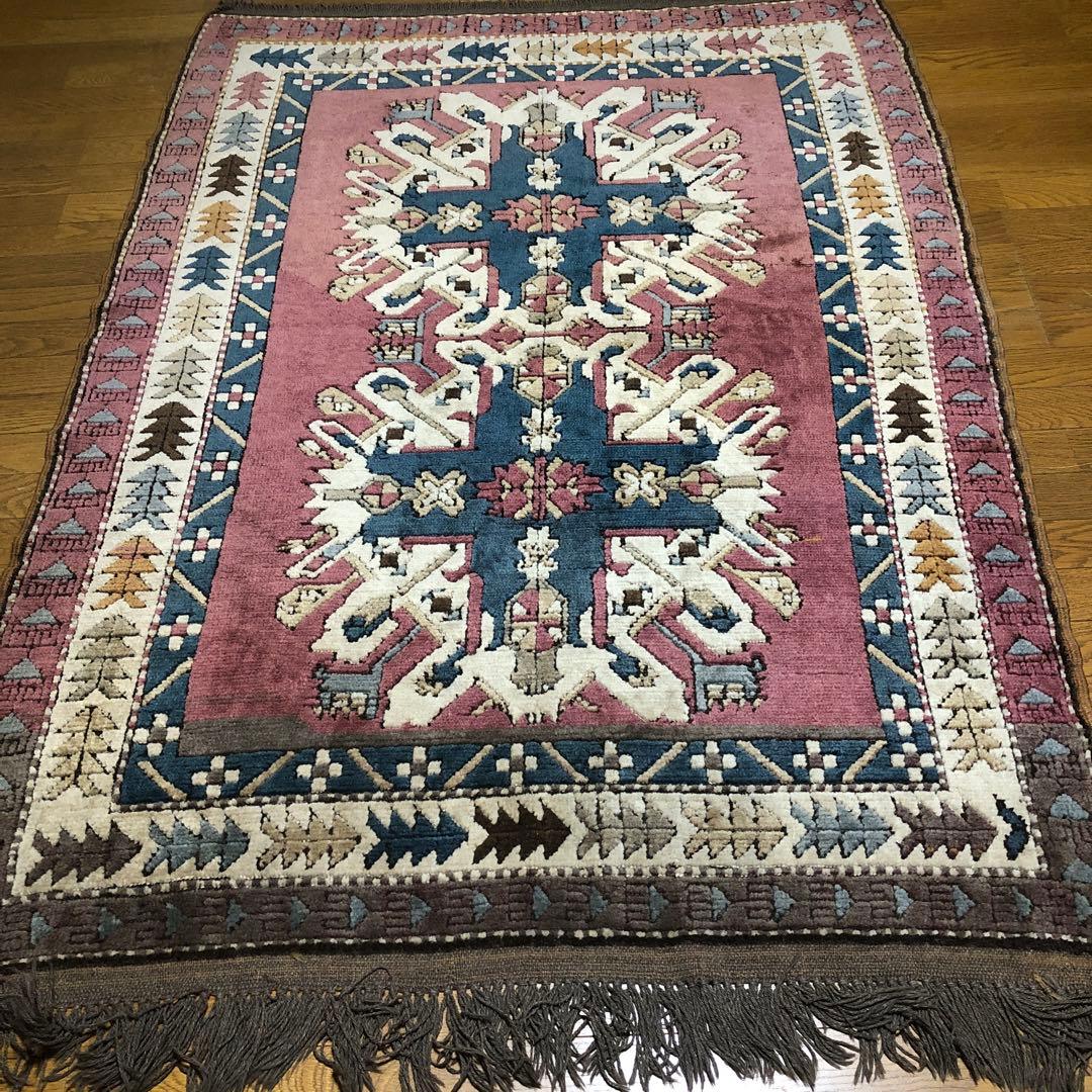 カザックラグ　カラバン地方のアンティークラグ