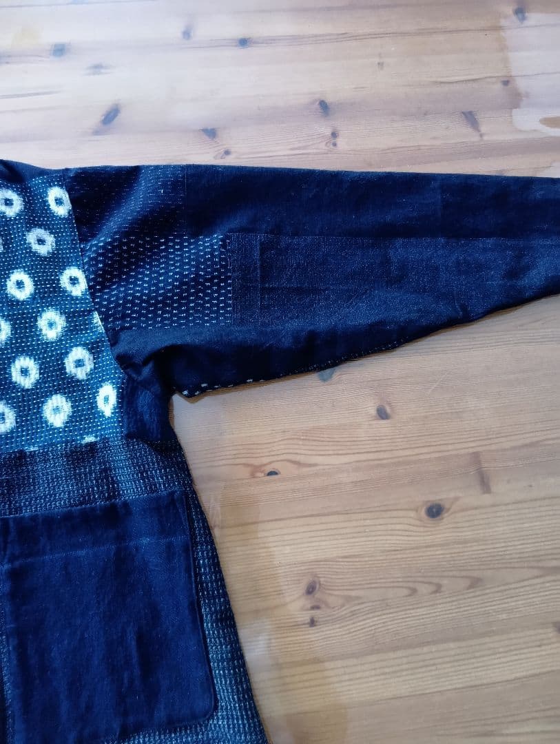 藍染古布の刺し子ジャケット