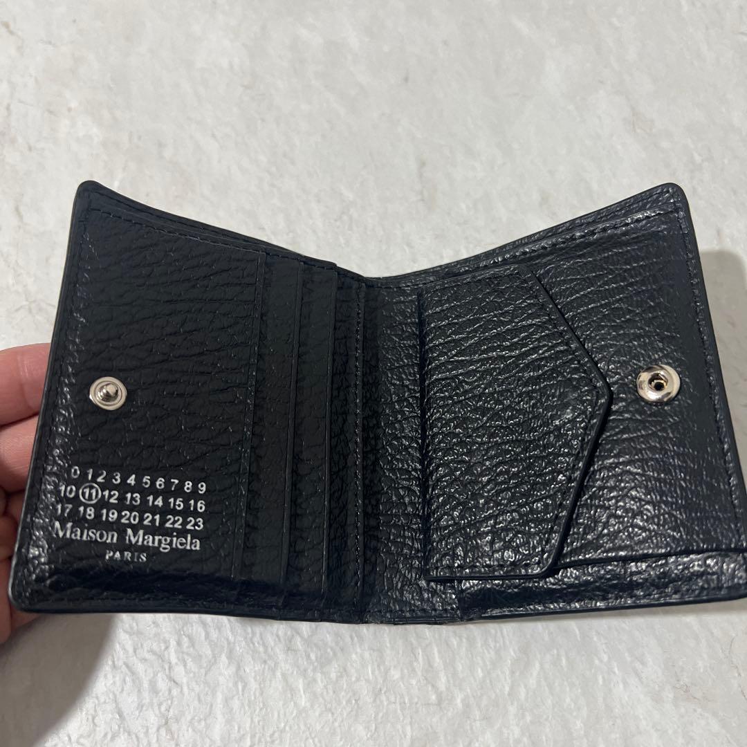 Maison Margiela ブラックレザー　2つ折り財布
