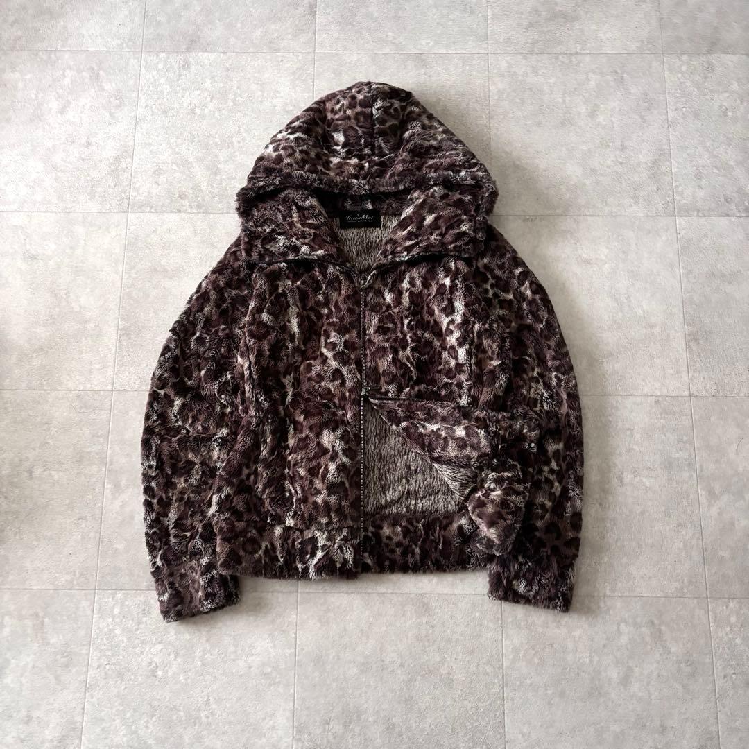 グランジTORNADO MART レオパード ヒョウ柄 ファージャケット y2k