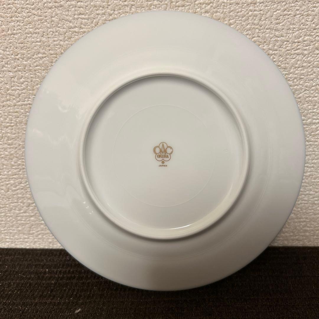 大倉陶園　ロイヤルブルー　瑠璃金彩金蝕　デザートプレート　16.5cm