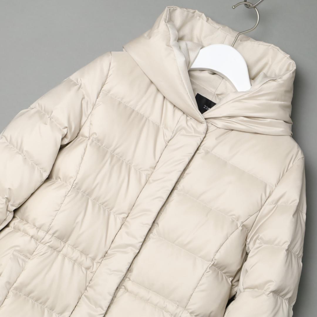 330 新品 今季23区シレータフタ ミドル丈 ダウンコート ショートコート38