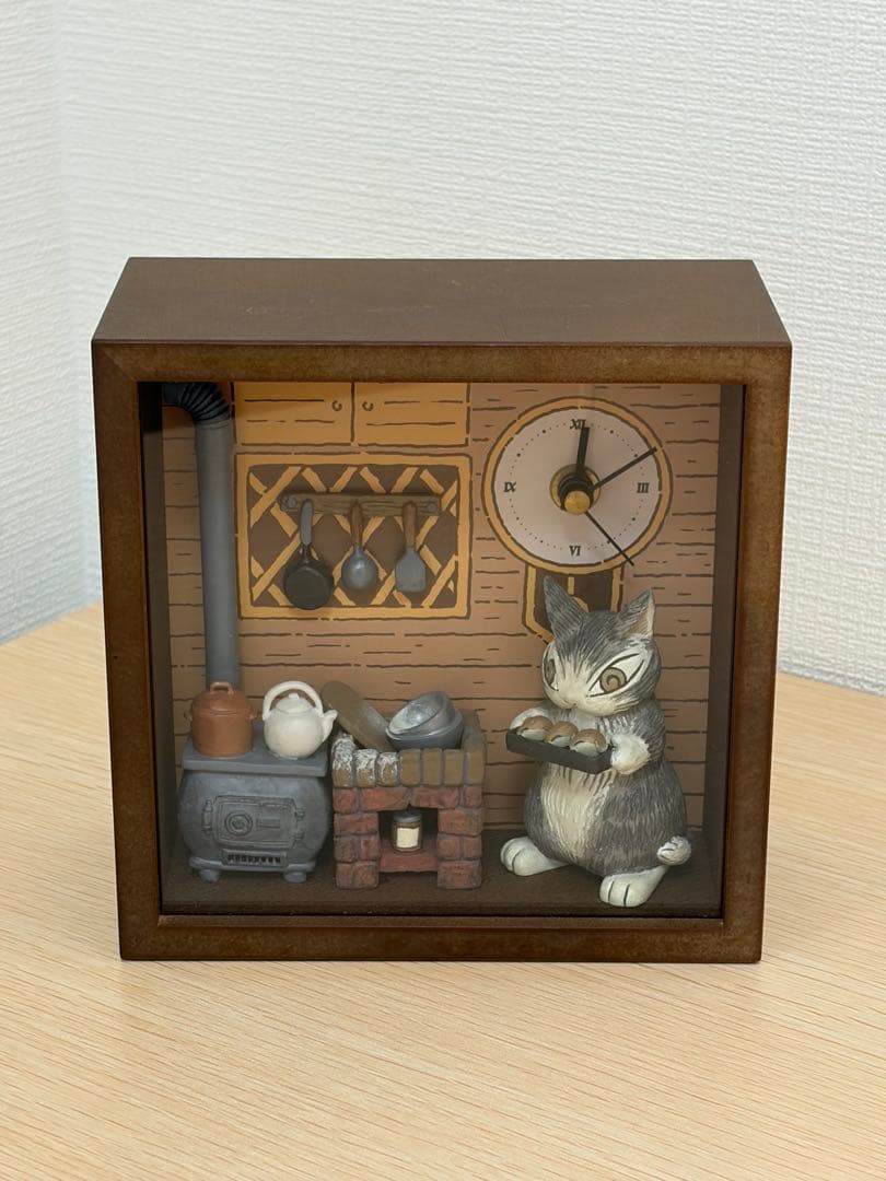 猫のダヤン　ジオラマクロック