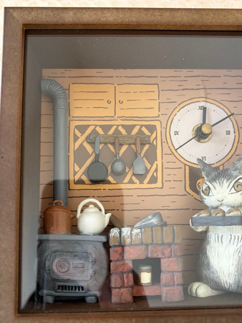 猫のダヤン　ジオラマクロック