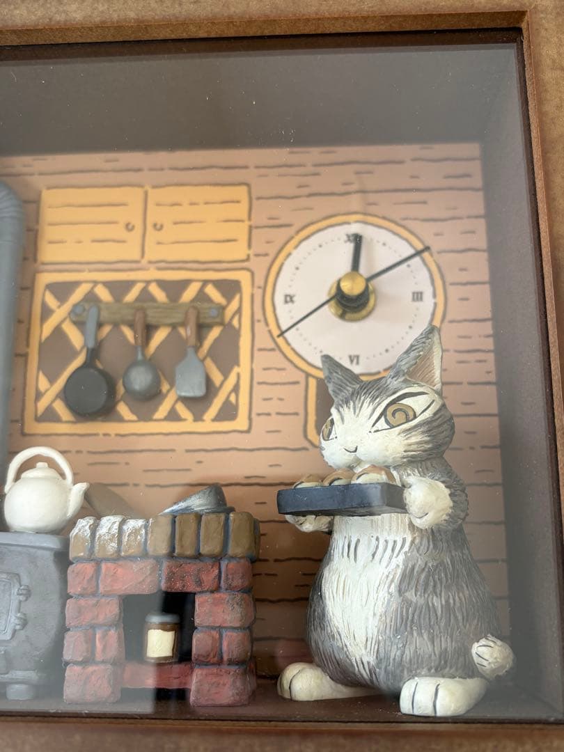 猫のダヤン　ジオラマクロック