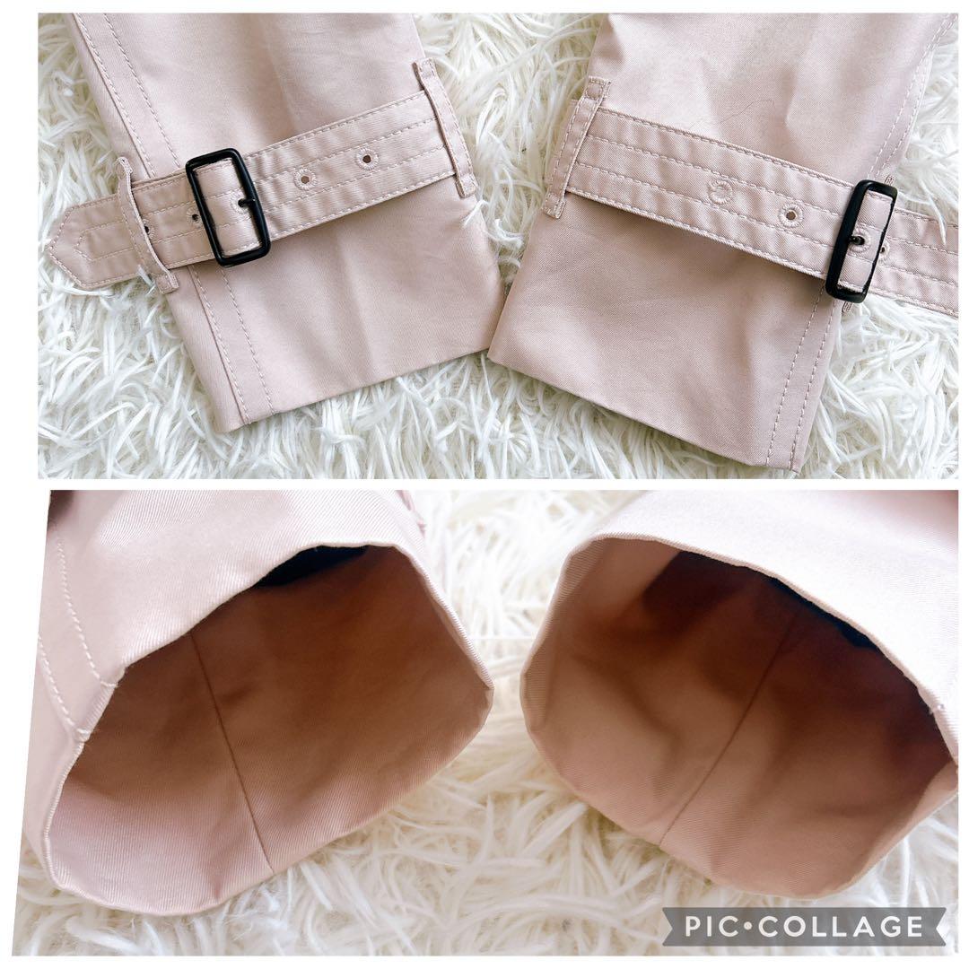 COACH トレンチコート　ロング　シグネチャ　ベルト　ピンク　F34025 S