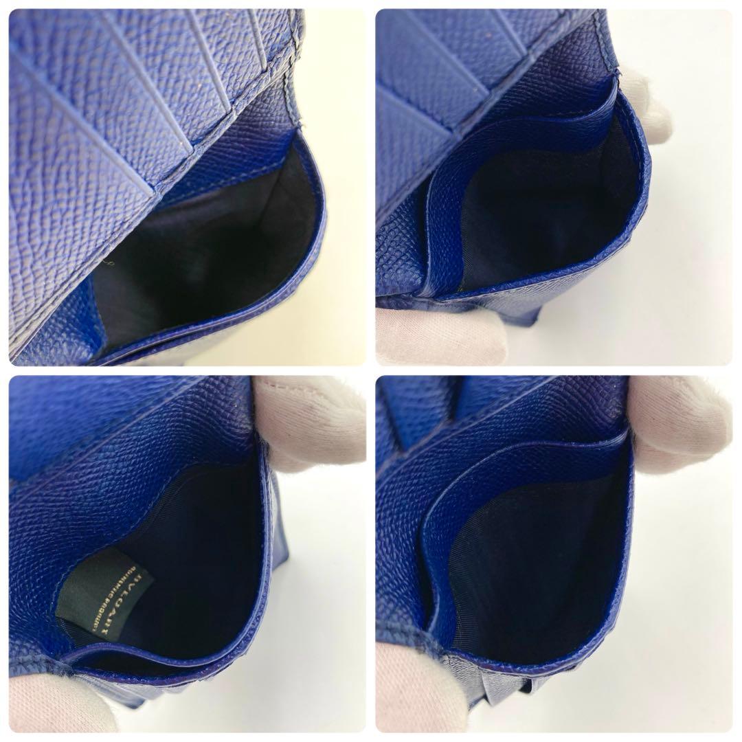 Apple✨ BVLGARI 二つ折り財布 ビーゼロワン ネイビー レザー