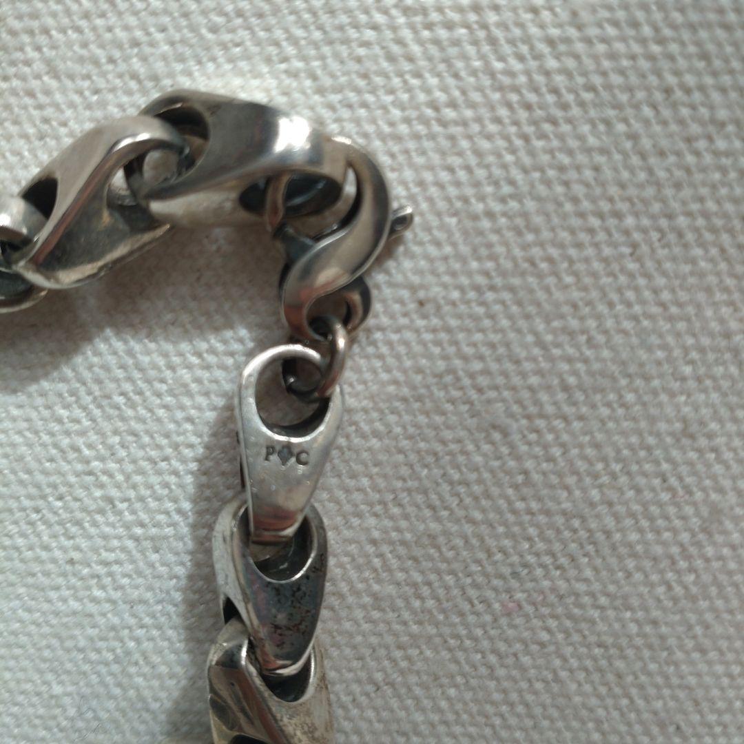 シルバーリンクチェーンブレスレット PPC刻印　パトリックコックス
