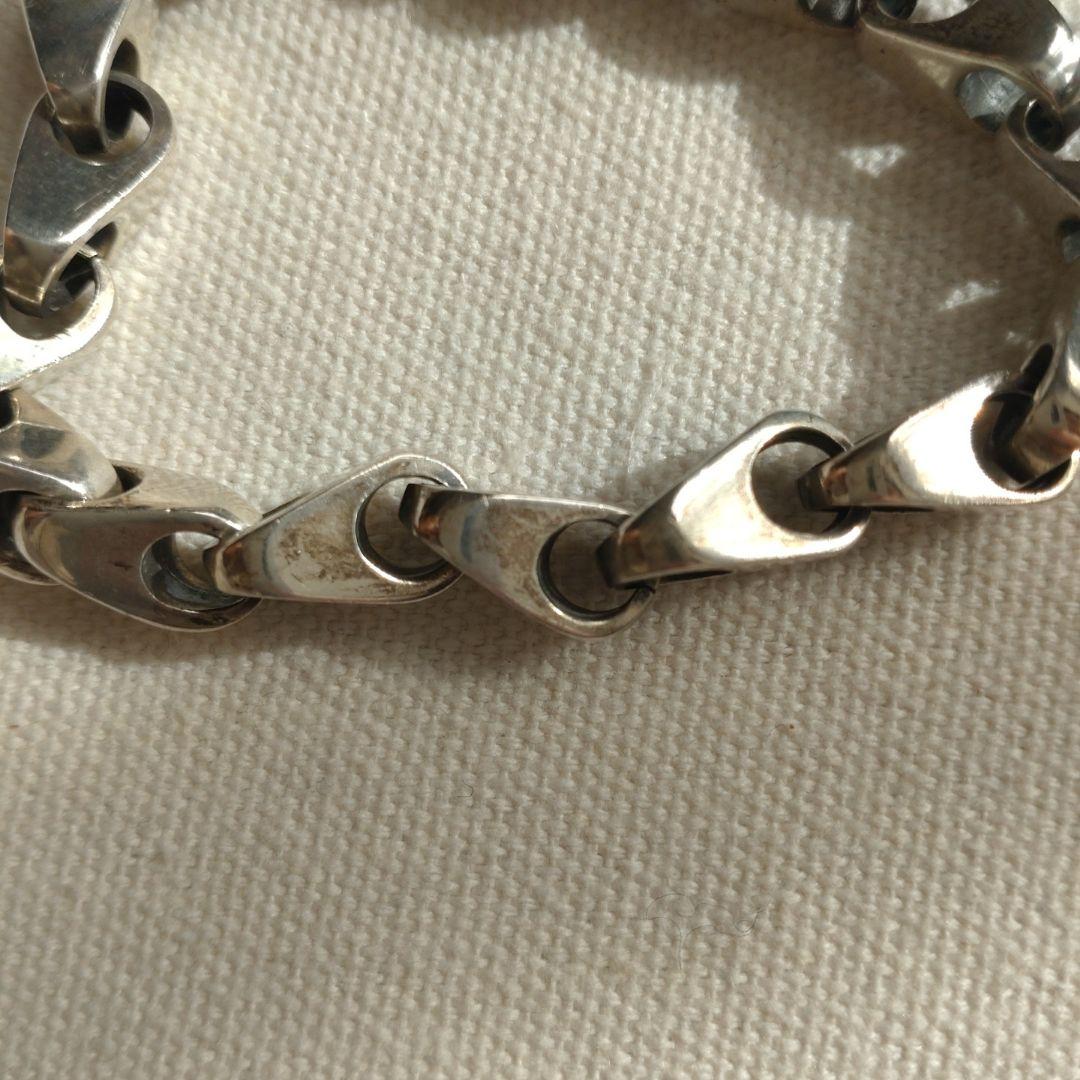シルバーリンクチェーンブレスレット PPC刻印　パトリックコックス