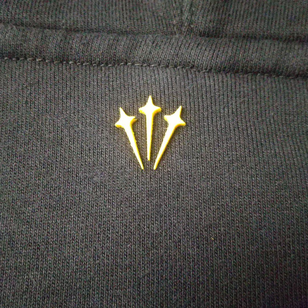 人気☆ナイキ×ノクタ ラバーロゴ センターロゴ パーカー M ブラック