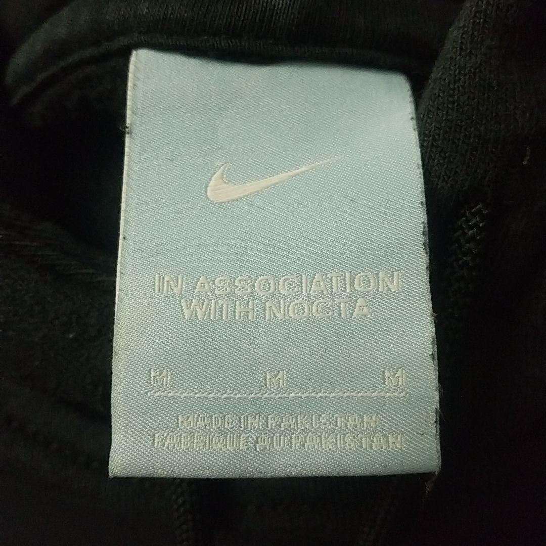 人気☆ナイキ×ノクタ ラバーロゴ センターロゴ パーカー M ブラック