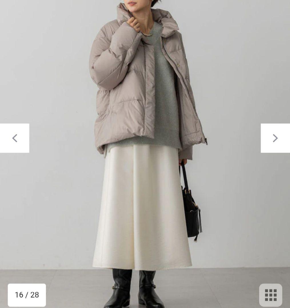 23区 今季シレータフタ ハイネック ショート ダウンコート