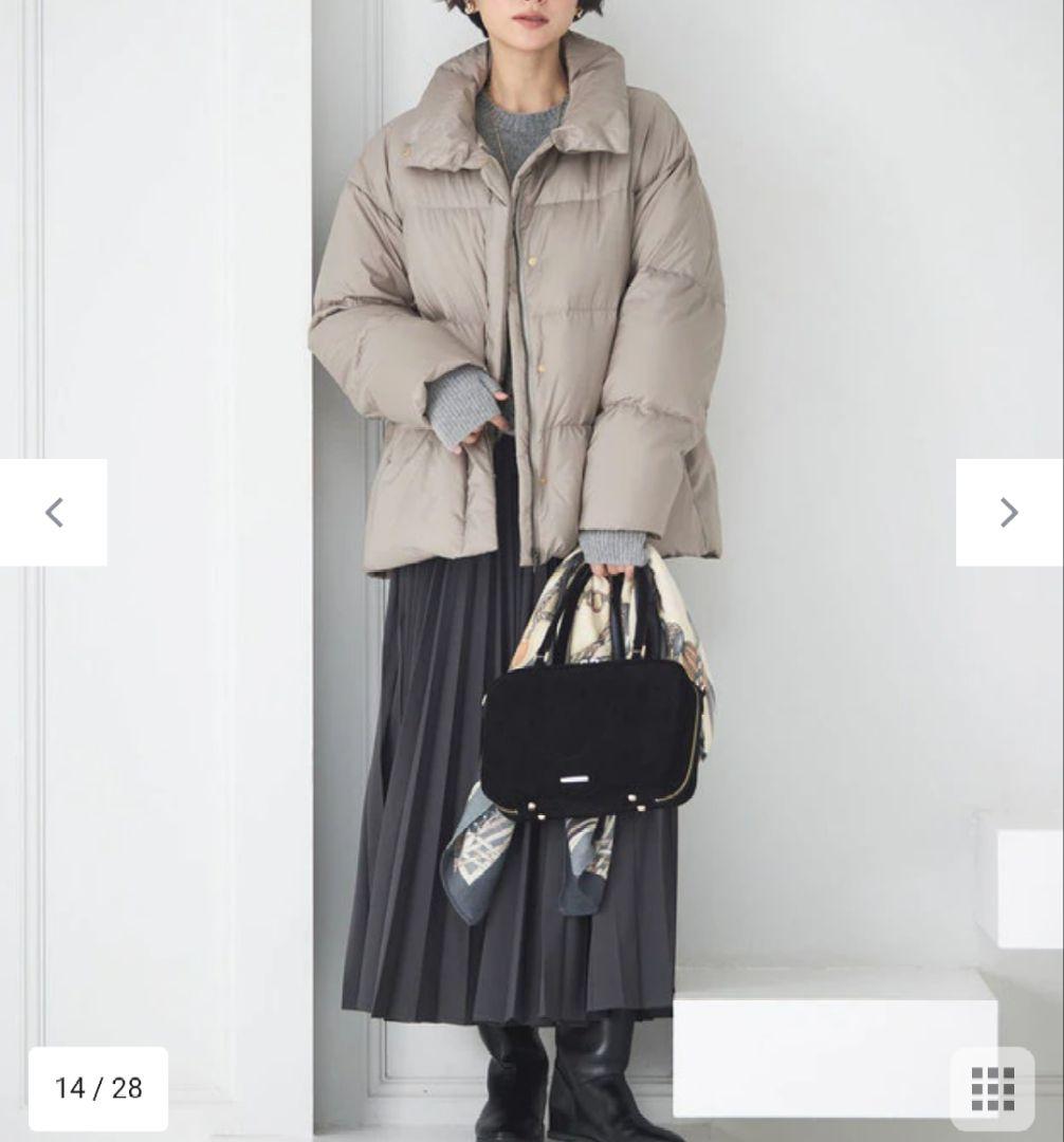 23区 今季シレータフタ ハイネック ショート ダウンコート